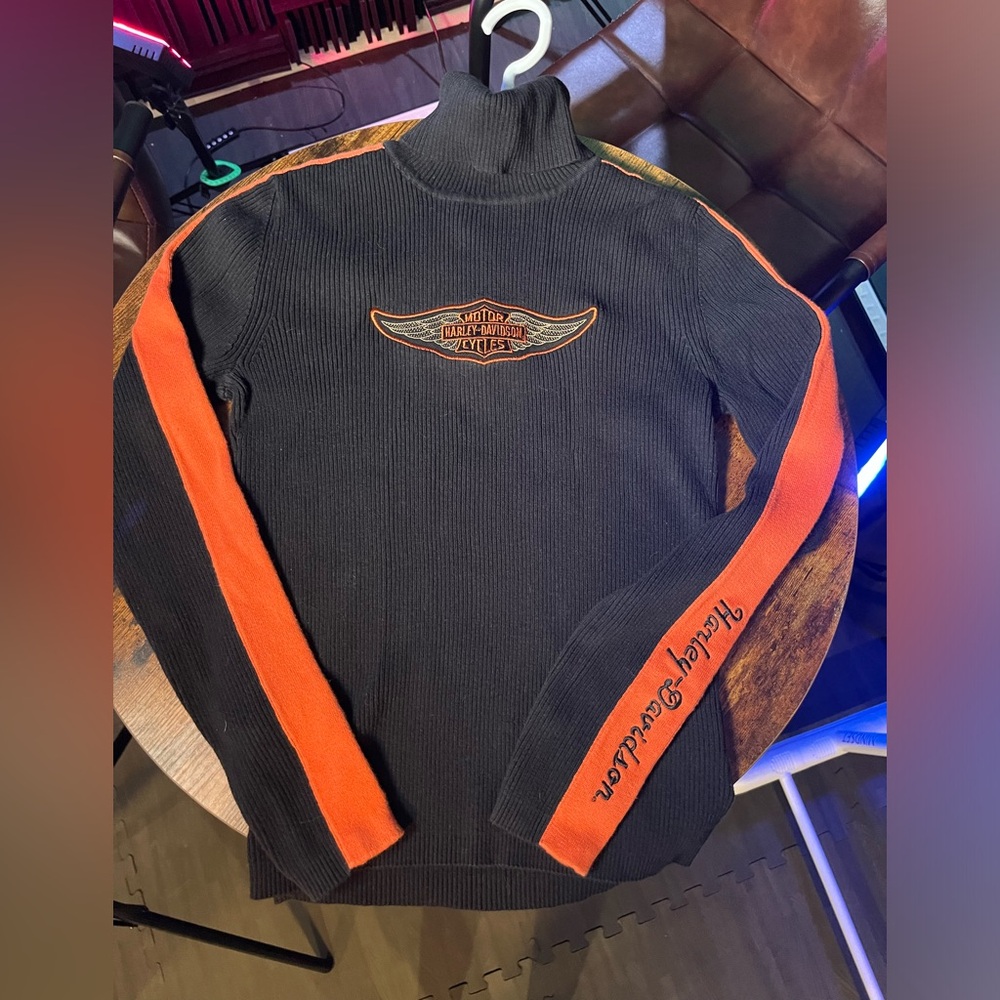 Harley Davidson Turtle Neck Sweater Size Small